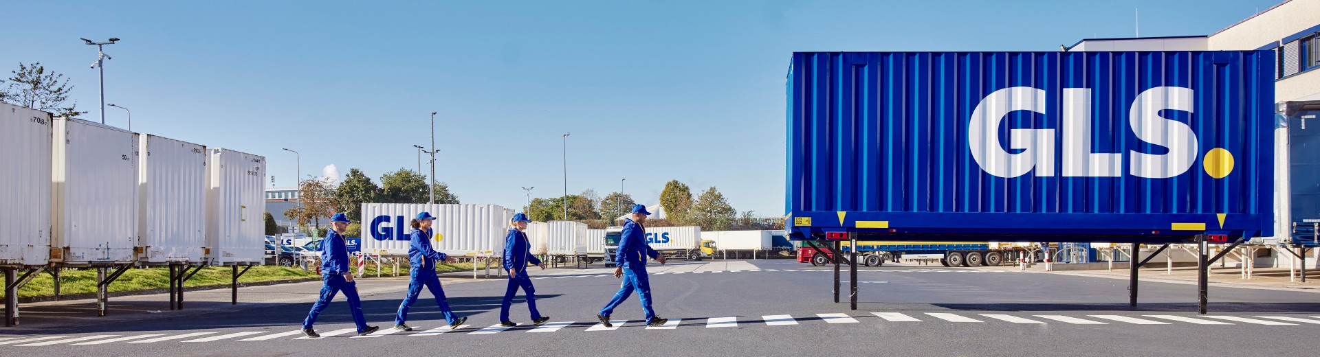 GLS Employees outside depot