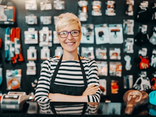 Managerin in ihrem Geschäft