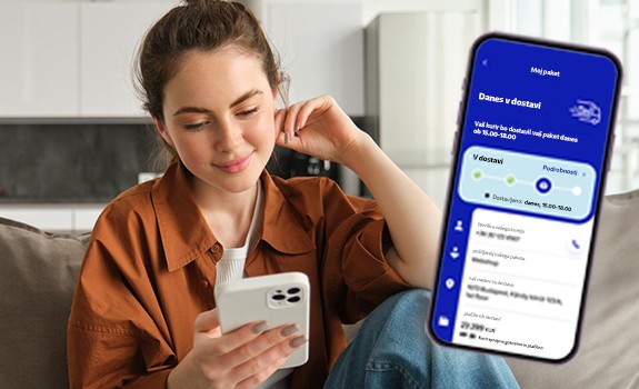 Dekle presenečeno nad GLS aplikacijo